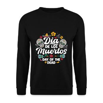 Dia De Los Muertos Day Of The Dead - Unisex Sweatshirt - black - Front - Alina (178cm) & Michal (187cm)