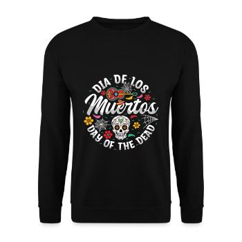 Dia De Los Muertos Tag Der Tote Mexikaner - Unisex Pullover - Schwarz - Vorne - Alina (178cm) & Michal (187cm)