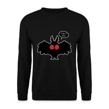 Je crois en toi Drôle Mothman Local Cryptide - Sweat-shirt Unisexe - noir - Devant - Alina (178cm) & Michal (187cm)