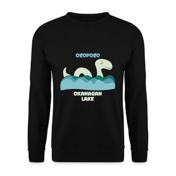 Ogopogo Okanagan Lake Monster Kryptid - Unisex Pullover - Schwarz - Vorne - Alina (178cm) & Michal (187cm)