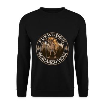 Équipe de recherche de Pukwudgie Monster Believe Cryptide - Sweat-shirt Unisexe - noir - Devant - Alina (178cm) & Michal (187cm)