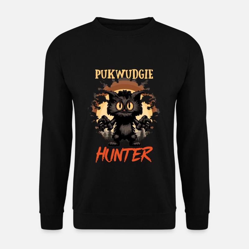 Pukwudgie Hunter Monster Cryptid - Unisex Sweatshirt - black