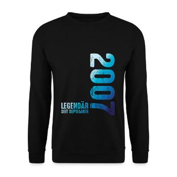 September 2007 Year 2007 Retro 2007 Vintage 2007 - Unisex Sweatshirt - black - Front - Alina (178cm) & Michal (187cm)