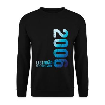 September 2006 Year 2006 Retro 2006 Vintage 2006 - Unisex Sweatshirt - black - Front - Alina (178cm) & Michal (187cm)