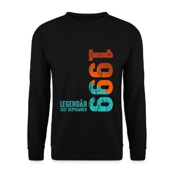 Septembre 1999 Légendaire depuis - Sweat-shirt Unisexe - noir - Devant - Alina (178cm) & Michal (187cm)