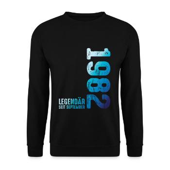 Légendaire depuis septembre 1982 - Sweat-shirt Unisexe - noir - Devant - Alina (178cm) & Michal (187cm)