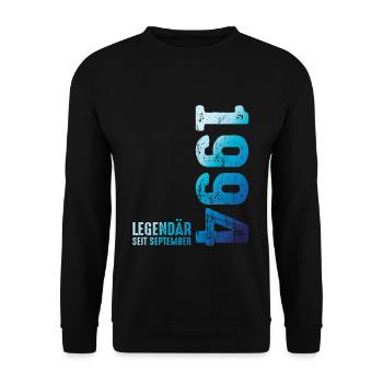 Légendaire depuis septembre 1994 - Sweat-shirt Unisexe - noir - Devant - Alina (178cm) & Michal (187cm)