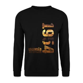 Légendaire depuis septembre 1954 Anniversaire - Sweat-shirt Unisexe - noir - Devant - Alina (178cm) & Michal (187cm)