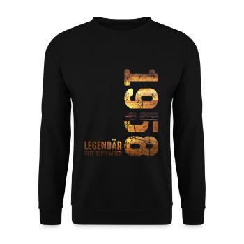 Légendaire depuis septembre 1958 Anniversaire - Sweat-shirt Unisexe - noir - Devant - Alina (178cm) & Michal (187cm)