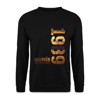 Légendaire depuis septembre 1989 Anniversaire - Sweat-shirt Unisexe - noir - Devant - Alina (178cm) & Michal (187cm)