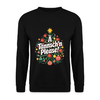 Un tännsch’n please pour le plaisir de l’arbre de Noël - Sweat-shirt Unisexe - noir - Devant - Alina (178cm) & Michal (187cm)