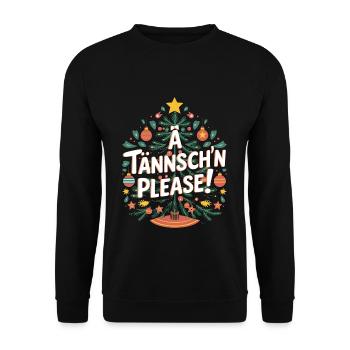 Noël Un Tännsch’n Humour s’il vous plaît - Sweat-shirt Unisexe - noir - Devant - Alina (178cm) & Michal (187cm)