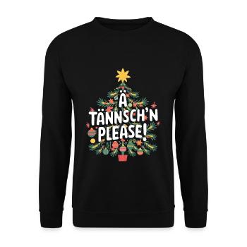 Ä Tännsch’n Please Humour de Noël - Sweat-shirt Unisexe - noir - Devant - Alina (178cm) & Michal (187cm)