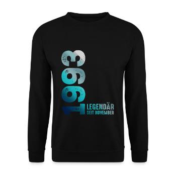 Edition Limitée Novembre 1993 Légendaire Depuis - Sweat-shirt Unisexe - noir - Devant - Alina (178cm) & Michal (187cm)