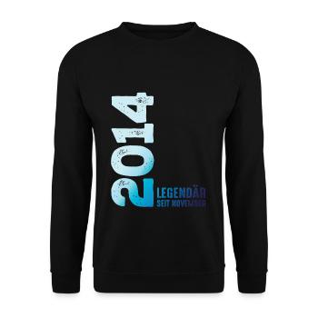 Limited Edition November 2014 Legendär Seit - Unisex Pullover - Schwarz - Vorne - Alina (178cm) & Michal (187cm)