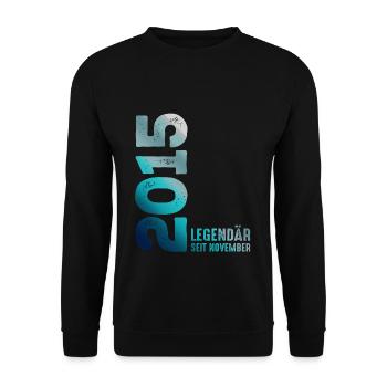 Limited Edition November 2015 Legendary Since - Unisex Sweatshirt - black - Front - Alina (178cm) & Michal (187cm)