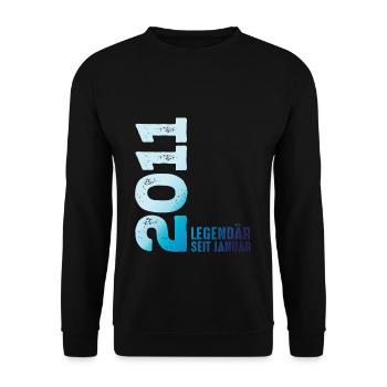 Limited Edition January 2011 Legendär Seit January - Unisex Pullover - Schwarz - Vorne - Alina (178cm) & Michal (187cm)