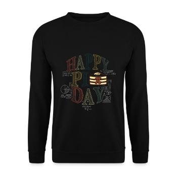 Happy Pi Day Mathematik Liebhaber - Unisex Pullover - Schwarz - Vorne - Alina (178cm) & Michal (187cm)