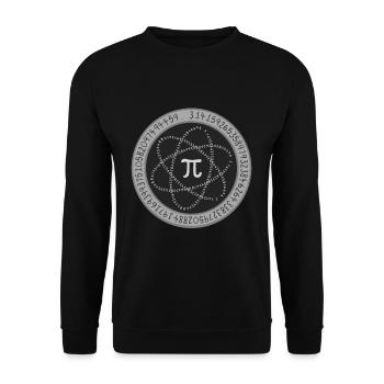Pi Tag Circle Of Numbers And Symbol - Unisex Sweatshirt - black - Front - Alina (178cm) & Michal (187cm)