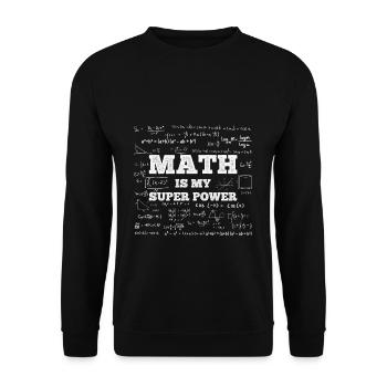 Les mathématiques sont mon superpouvoir Équations de balise pi - Sweat-shirt Unisexe - noir - Devant - Alina (178cm) & Michal (187cm)
