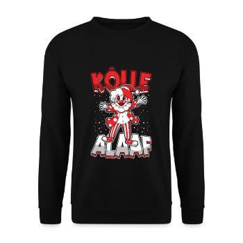 Kölle Alaaf Carnival Clown Funny Cologne Celebration - Unisex Sweatshirt - black - Front - Alina (178cm) & Michal (187cm)