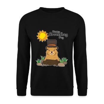 Bonne Marmotte Soleil - Sweat-shirt Unisexe - noir - Devant - Alina (178cm) & Michal (187cm)