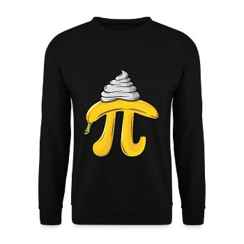 Drôle de Banana Pi Tag Design avec de la crème - Sweat-shirt Unisexe - noir - Devant - Alina (178cm) & Michal (187cm)