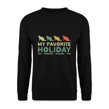 Silhouette de chats Mes vacances préférées - Sweat-shirt Unisexe - noir - Devant - Alina (178cm) & Michal (187cm)