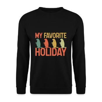 Ma silhouette préférée de marmottes des Fêtes - Sweat-shirt Unisexe - noir - Devant - Alina (178cm) & Michal (187cm)
