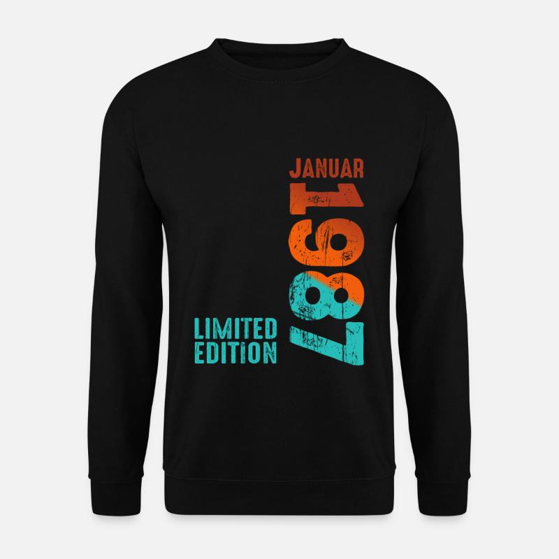 Limited Edition January 1987 Legendär Seit January - Unisex Pullover - Schwarz