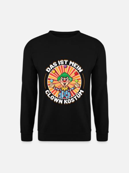 Karneval Das Ist Mein Clown Kostüm - Unisex Pullover - Schwarz