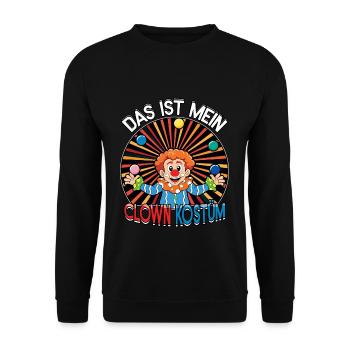 Carnival This is my clown costume colorful fun - Unisex Sweatshirt - black - Front - Alina (178cm) & Michal (187cm)