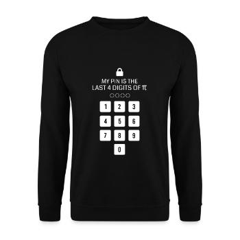 Mon code PIN est les 4 derniers chiffres de la balise pi - Sweat-shirt Unisexe - noir - Devant - Alina (178cm) & Michal (187cm)