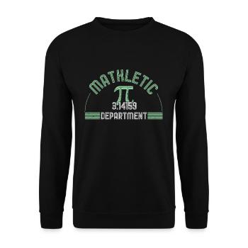 Mathletic Pi Day 3.14159 Department - Unisex Sweatshirt - black - Front - Alina (178cm) & Michal (187cm)
