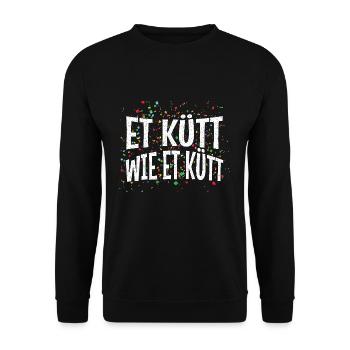 Karneval Et Kütt Wie Et Kütt - Unisex Sweatshirt - black - Front - Alina (178cm) & Michal (187cm)