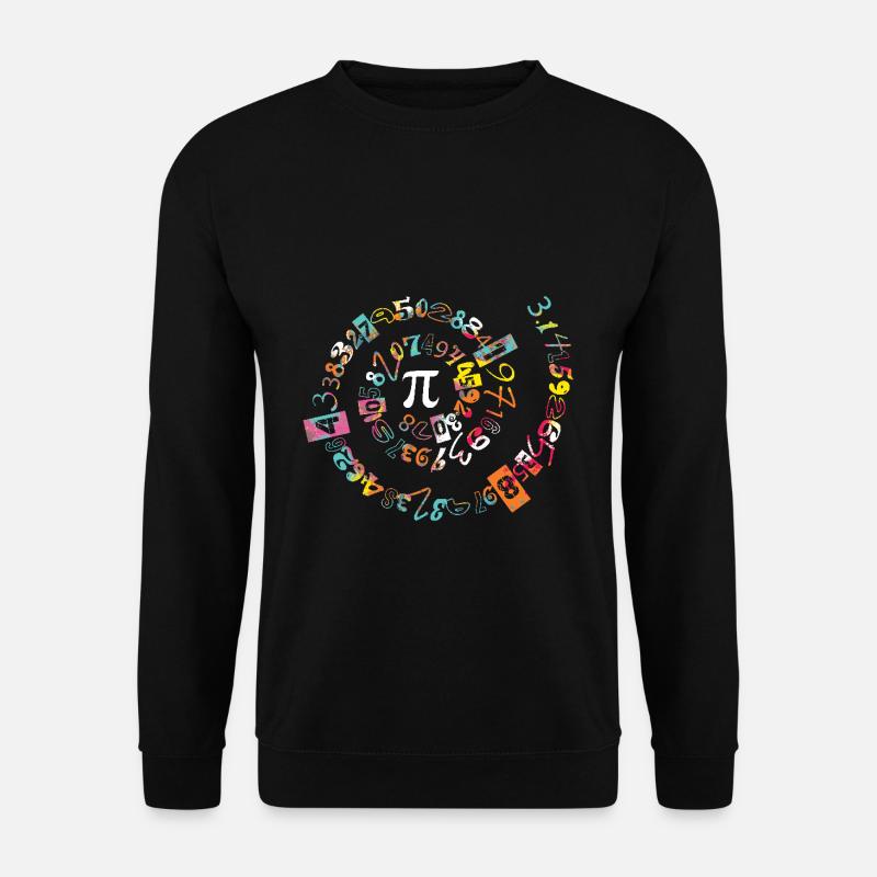 Bunte Spirale Zum Pi-Tag Mit Zahlen 3.14159 - Unisex Pullover - Schwarz