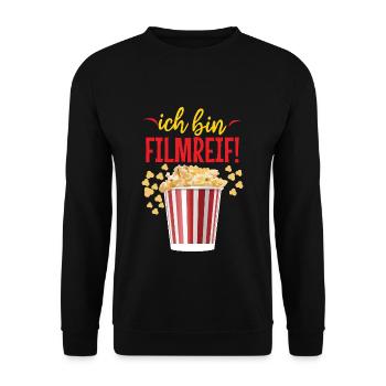Carnaval Je suis Cinematic Popcorn Fun - Sweat-shirt Unisexe - noir - Devant - Alina (178cm) & Michal (187cm)