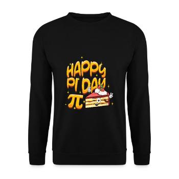 Happy Pi Day Cake Illustration - Unisex Sweatshirt - black - Front - Alina (178cm) & Michal (187cm)