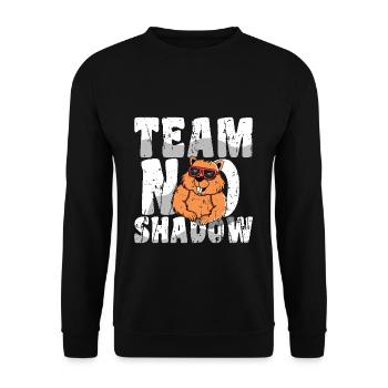 Murmeltiertag Team No Shadow Style - Unisex Pullover - Schwarz - Vorne - Alina (178cm) & Michal (187cm)