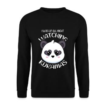 Ich War Die Ganze Nacht Wach K-Dramen - Unisex Pullover - Schwarz - Vorne - Alina (178cm) & Michal (187cm)