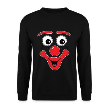 Visage drôle Carnaval Carnaval Fête Clown - Sweat-shirt Unisexe - noir - Devant - Alina (178cm) & Michal (187cm)