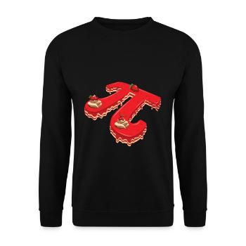 Pi Tag Cake Raspberry Strawberry Design - Unisex Sweatshirt - black - Front - Alina (178cm) & Michal (187cm)