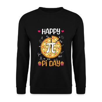 Bonne Journée Pi Pizza Math Fun - Sweat-shirt Unisexe - noir - Devant - Alina (178cm) & Michal (187cm)