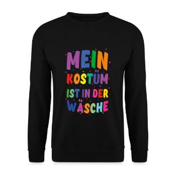 Carnaval Mon costume est coloré dans la blanchisserie - Sweat-shirt Unisexe - noir - Devant - Alina (178cm) & Michal (187cm)