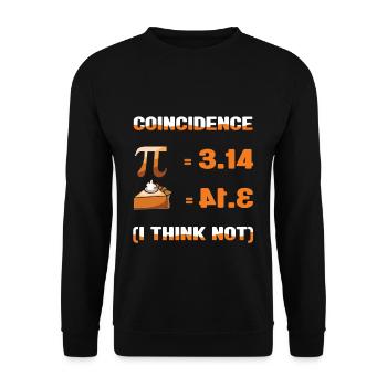 Pi day coincidence? I don't think so - Unisex Sweatshirt - black - Front - Alina (178cm) & Michal (187cm)
