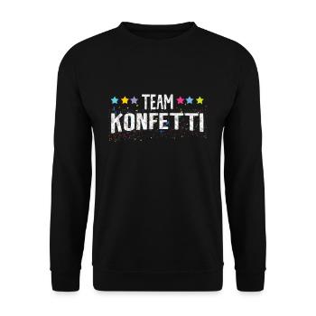 Équipe de carnaval Confettis Carnaval coloré Fun Célébrer - Sweat-shirt Unisexe - noir - Devant - Alina (178cm) & Michal (187cm)