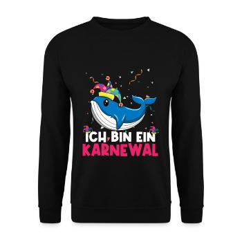 Carnaval Je suis un Karnewal - Sweat-shirt Unisexe - noir - Devant - Alina (178cm) & Michal (187cm)