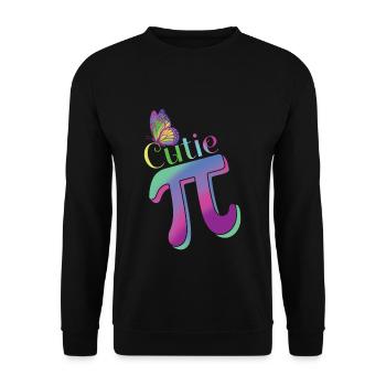 Joli signe Pi pour les fans de Pi Tag - Sweat-shirt Unisexe - noir - Devant - Alina (178cm) & Michal (187cm)