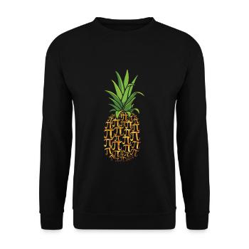 Pi Day Pineapple Pattern for Math Fans - Unisex Sweatshirt - black - Front - Alina (178cm) & Michal (187cm)