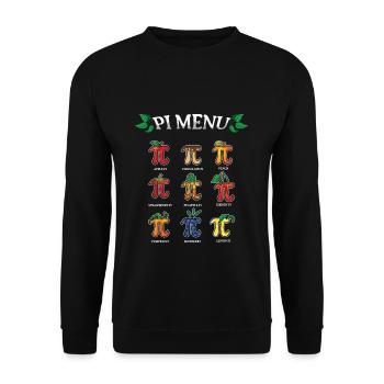 Menu Pi : idées de Pi Day fruité - Sweat-shirt Unisexe - noir - Devant - Alina (178cm) & Michal (187cm)